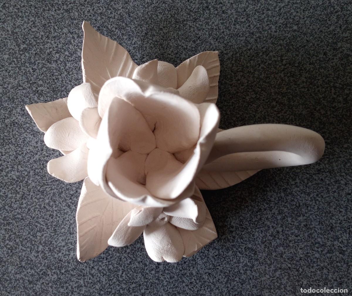 Antig&uuml;edades: Portavelas flor barro - Foto 4