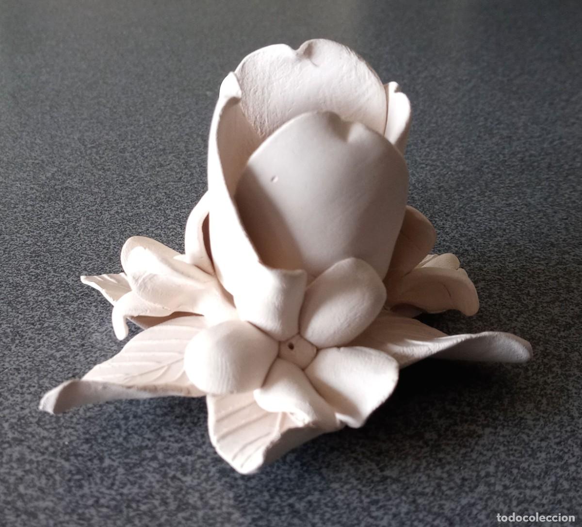 Antig&uuml;edades: Portavelas flor barro - Foto 6