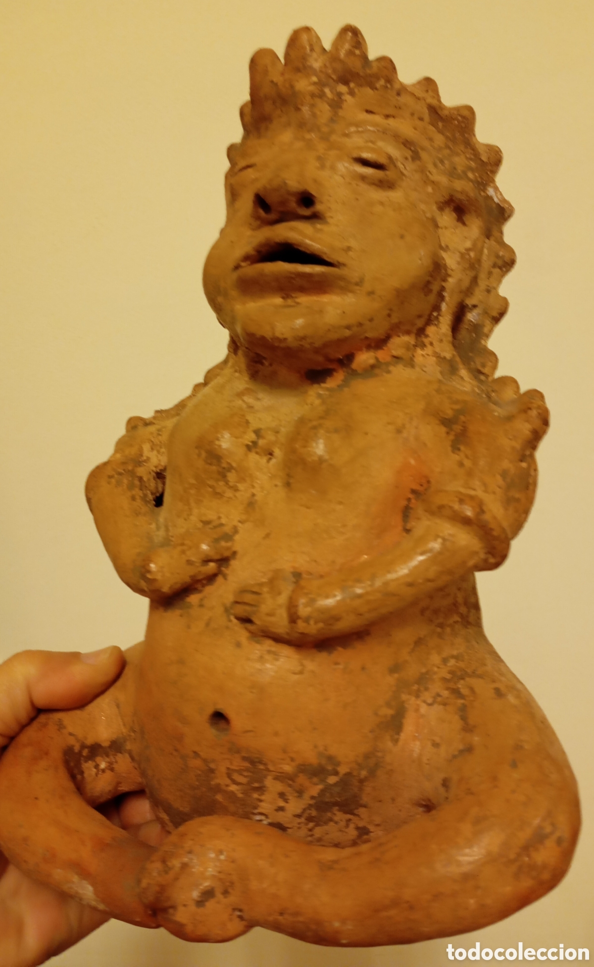 Antig&uuml;edades: Muy antigua figura de terracota