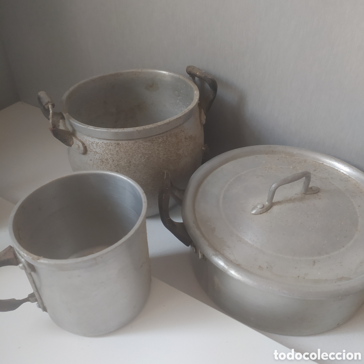 Oggetti Antichi: LOTE de ollas de Aluminio Antiguas
