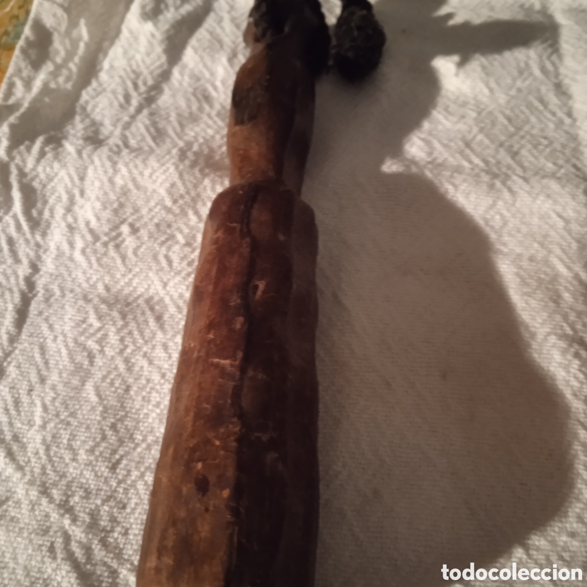 Antig&uuml;edades: Mortero de madera echo a navaja - Foto 3