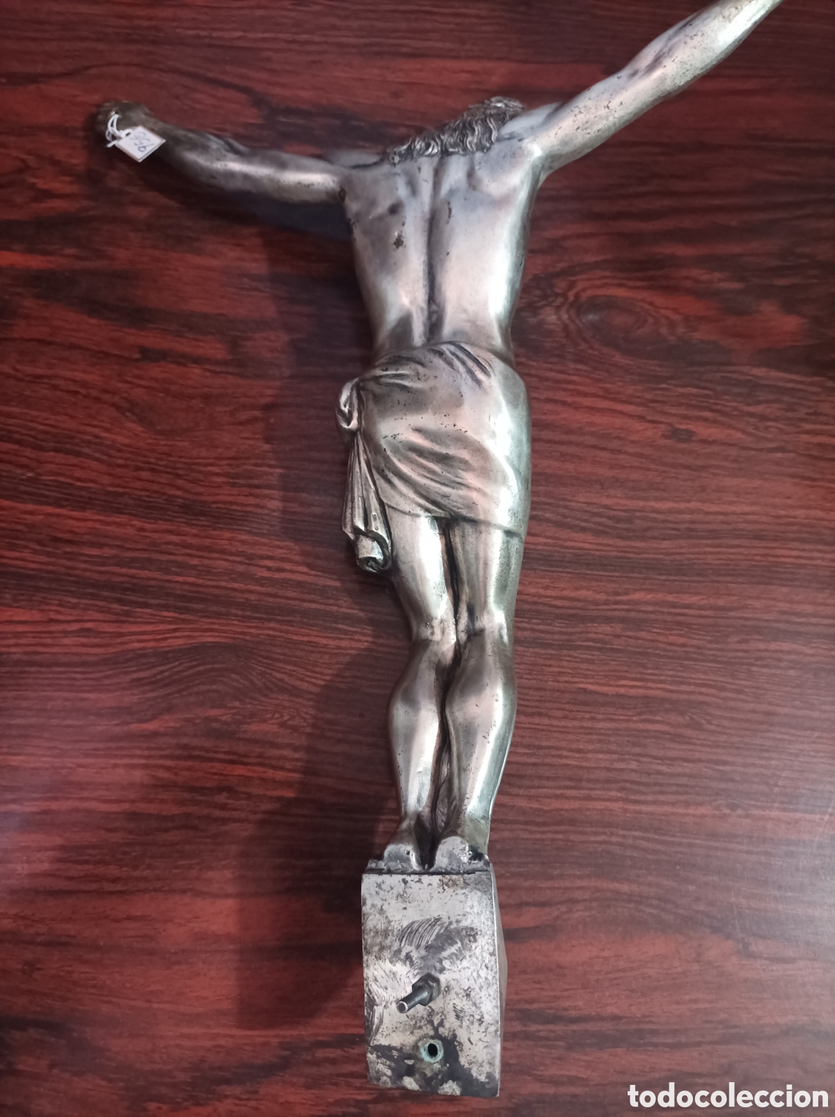 Antig&uuml;edades: Cruz de cobre chapado en plata - Foto 4