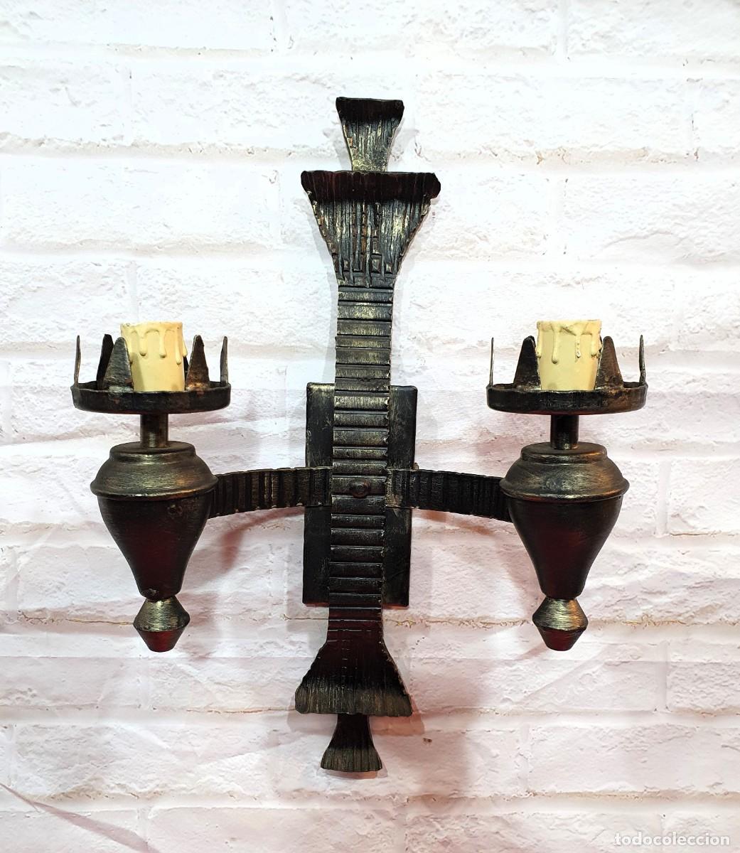 Antig&uuml;edades: Aplique de forja electrificado - Foto 2