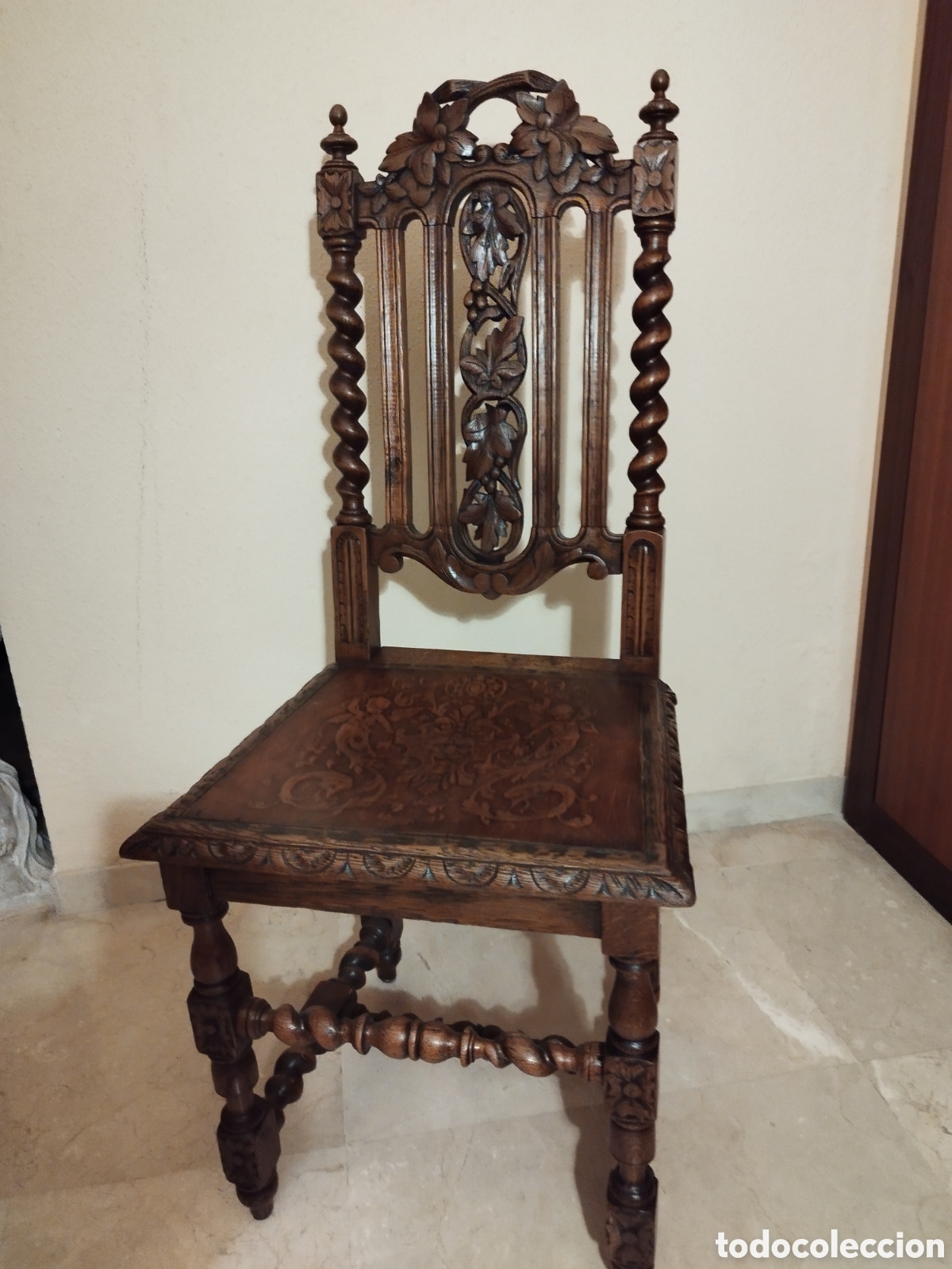 Antig&uuml;edades: SILLA ANTIGUA ROBLE - Foto 1