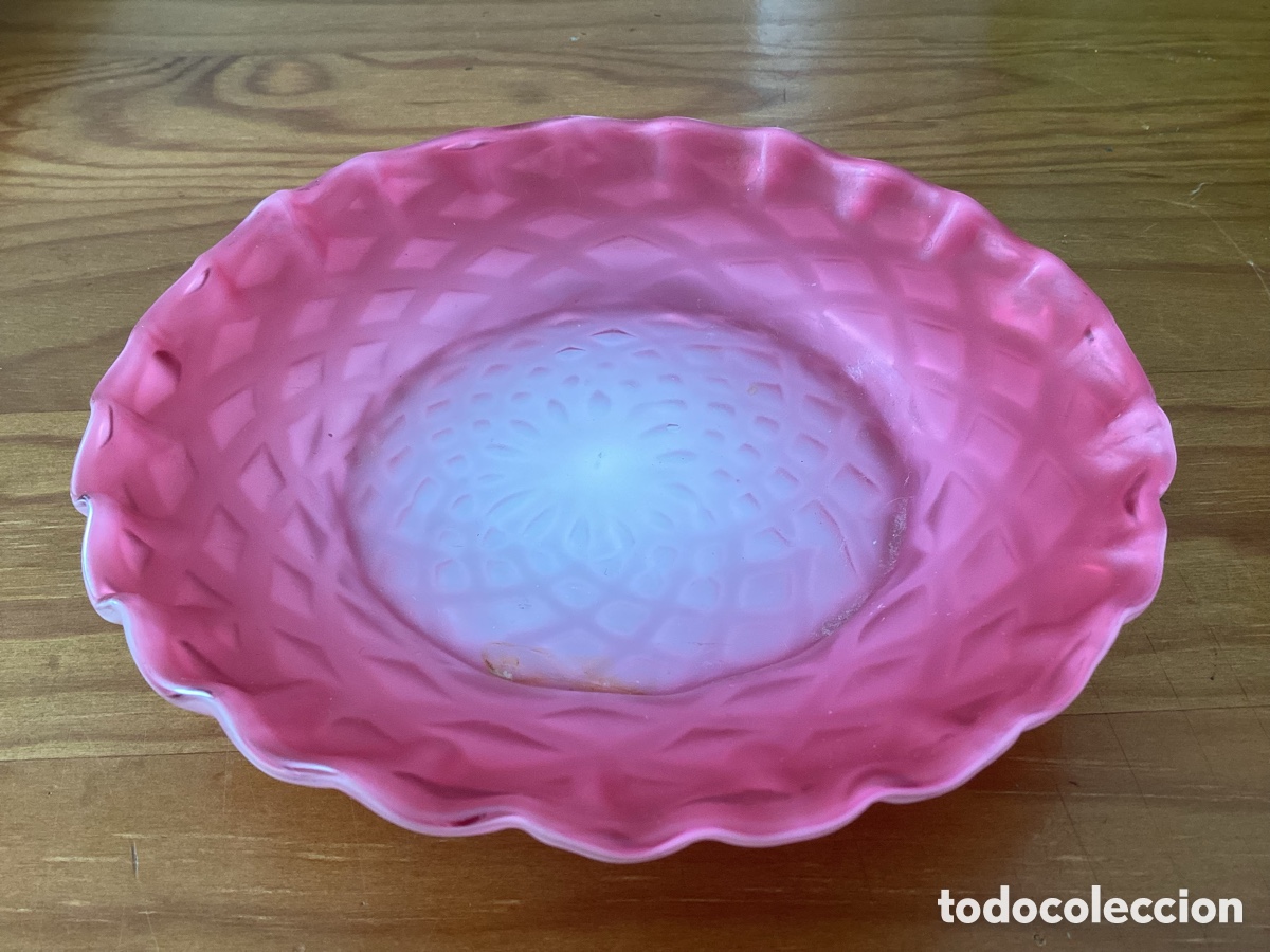 Antig&uuml;edades: Bonito plato Opalina , Vide Poche, rosa. - Foto 1