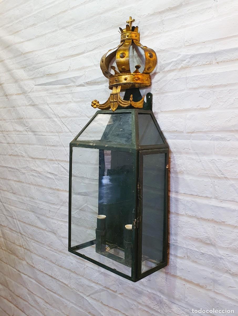 Antig&uuml;edades: Gran farol de forja antiguo S.XVIII - Foto 1