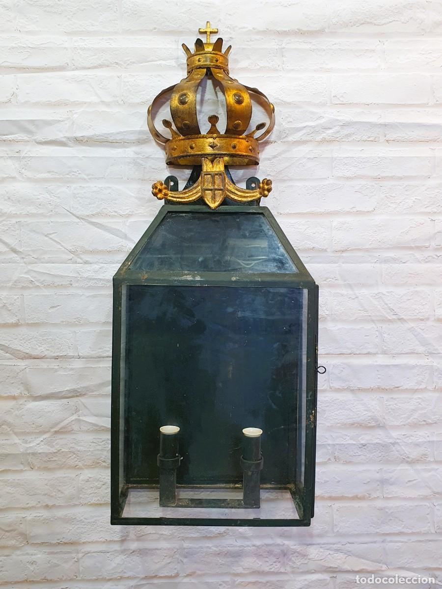 Antig&uuml;edades: Gran farol de forja antiguo S.XVIII - Foto 2