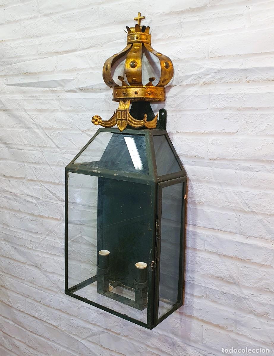 Antig&uuml;edades: Gran farol de forja antiguo S.XVIII - Foto 3
