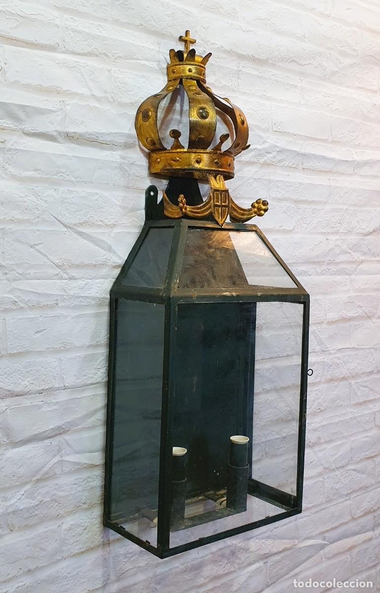 Antig&uuml;edades: Gran farol de forja antiguo S.XVIII - Foto 4