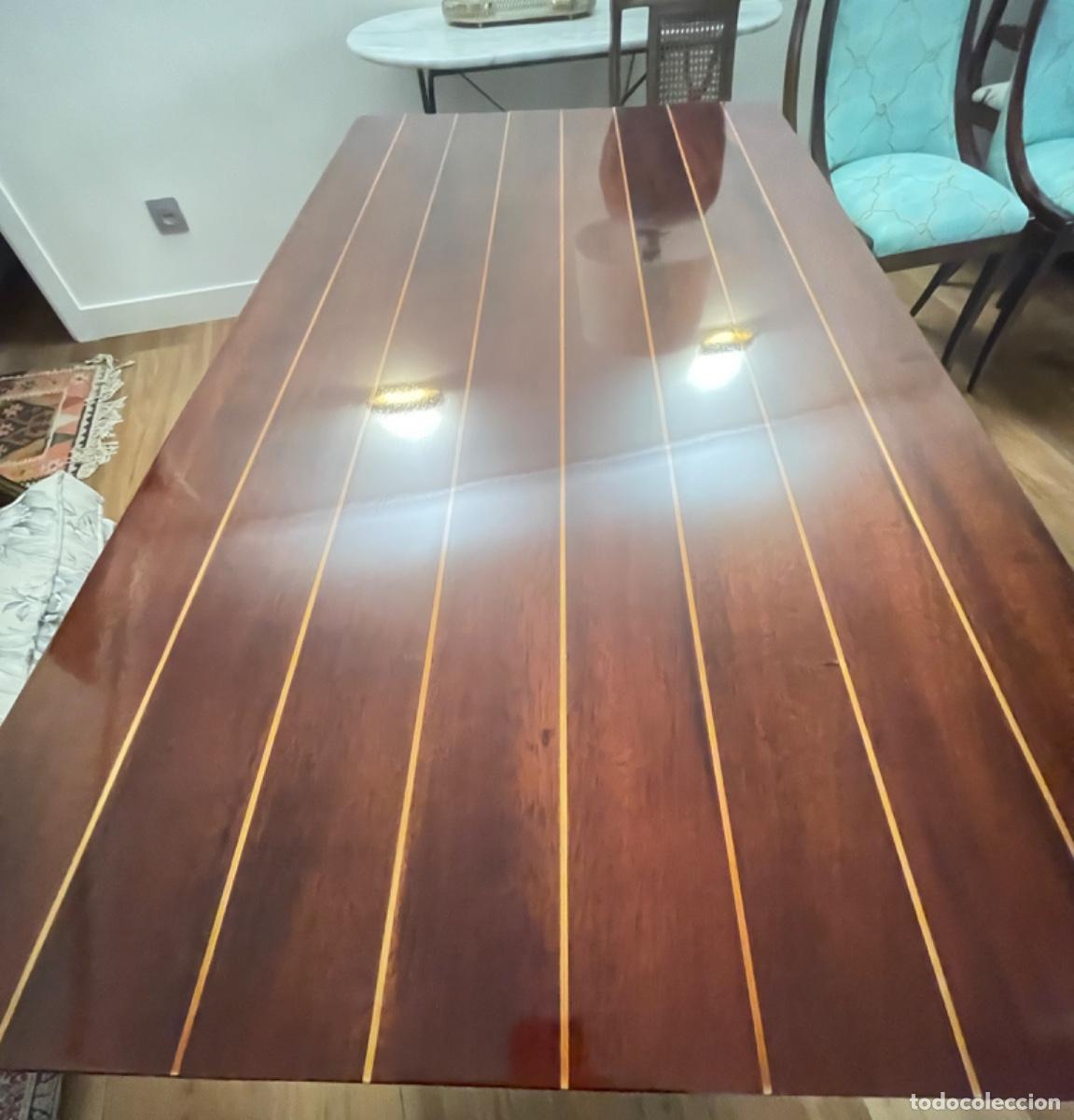 Antig&uuml;edades: Mesa madera y juego de 6 sillas - Foto 5
