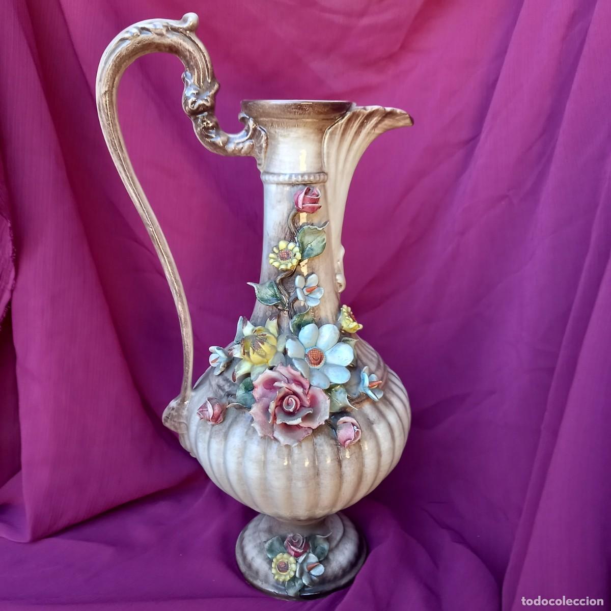 Antig&uuml;edades: PRECIOSA JARRA CAPODIMONTE (34cm). - Foto 1