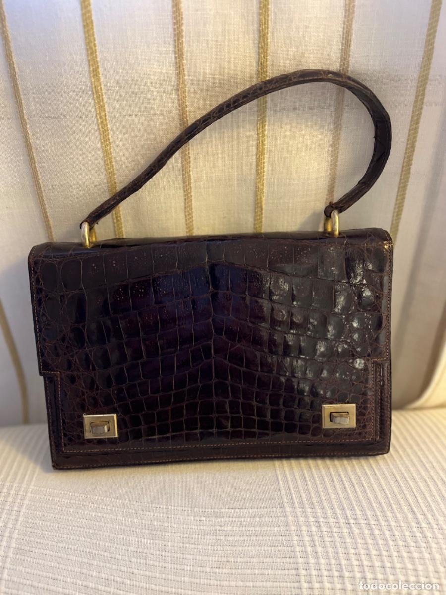 Antig&uuml;edades: Bolso de piel de cocodrilo - Foto 2