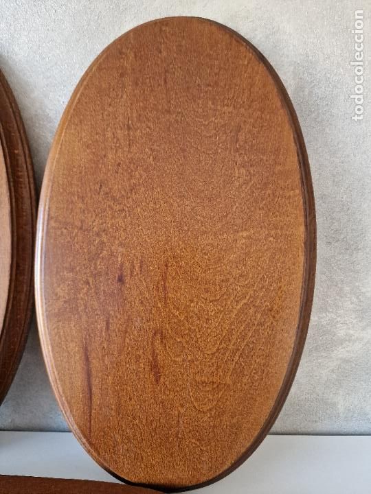 Antig&uuml;edades: LOTE PEANAS BASES OVALADAS DE MADERA - Foto 3
