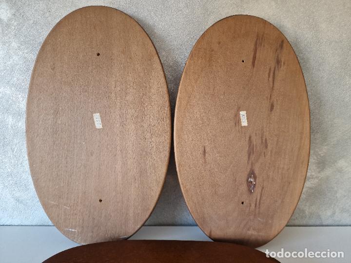 Antig&uuml;edades: LOTE PEANAS BASES OVALADAS DE MADERA - Foto 5