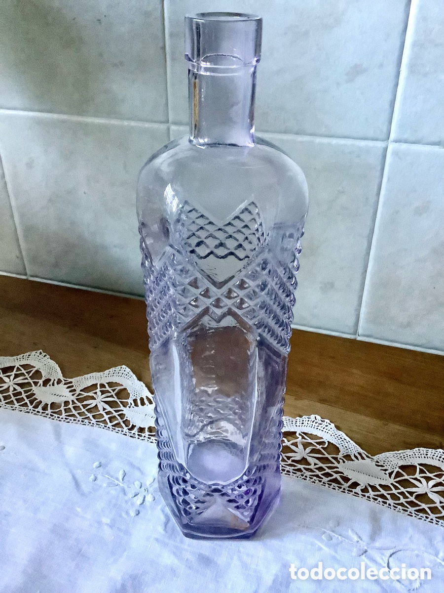 Antig&uuml;edades: Antigua botella de cristal - Foto 2