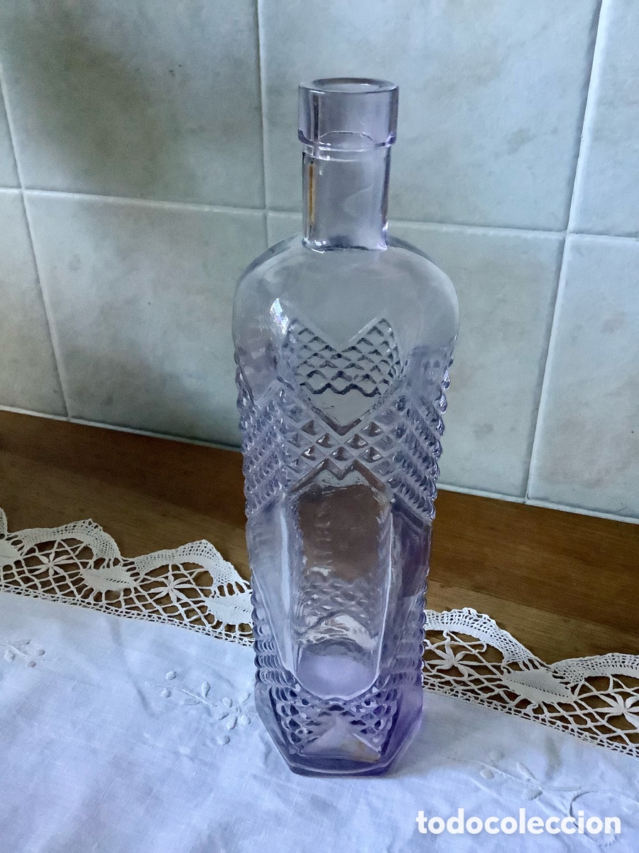 Antig&uuml;edades: Antigua botella de cristal - Foto 3