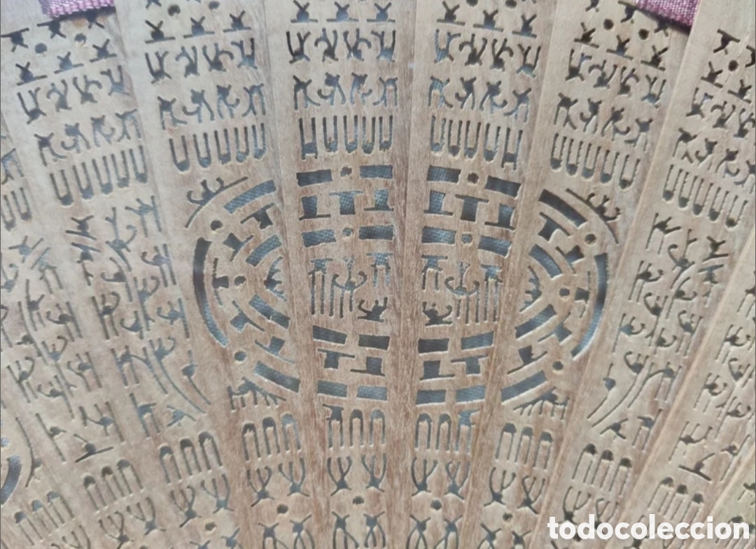 Antig&uuml;edades: ABANICO ANTIGUO varillaje madera - Foto 4