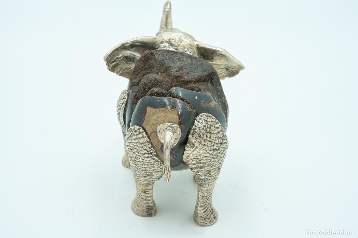 Antig&uuml;edades: Elefante de Piedra Plateada - Foto 4