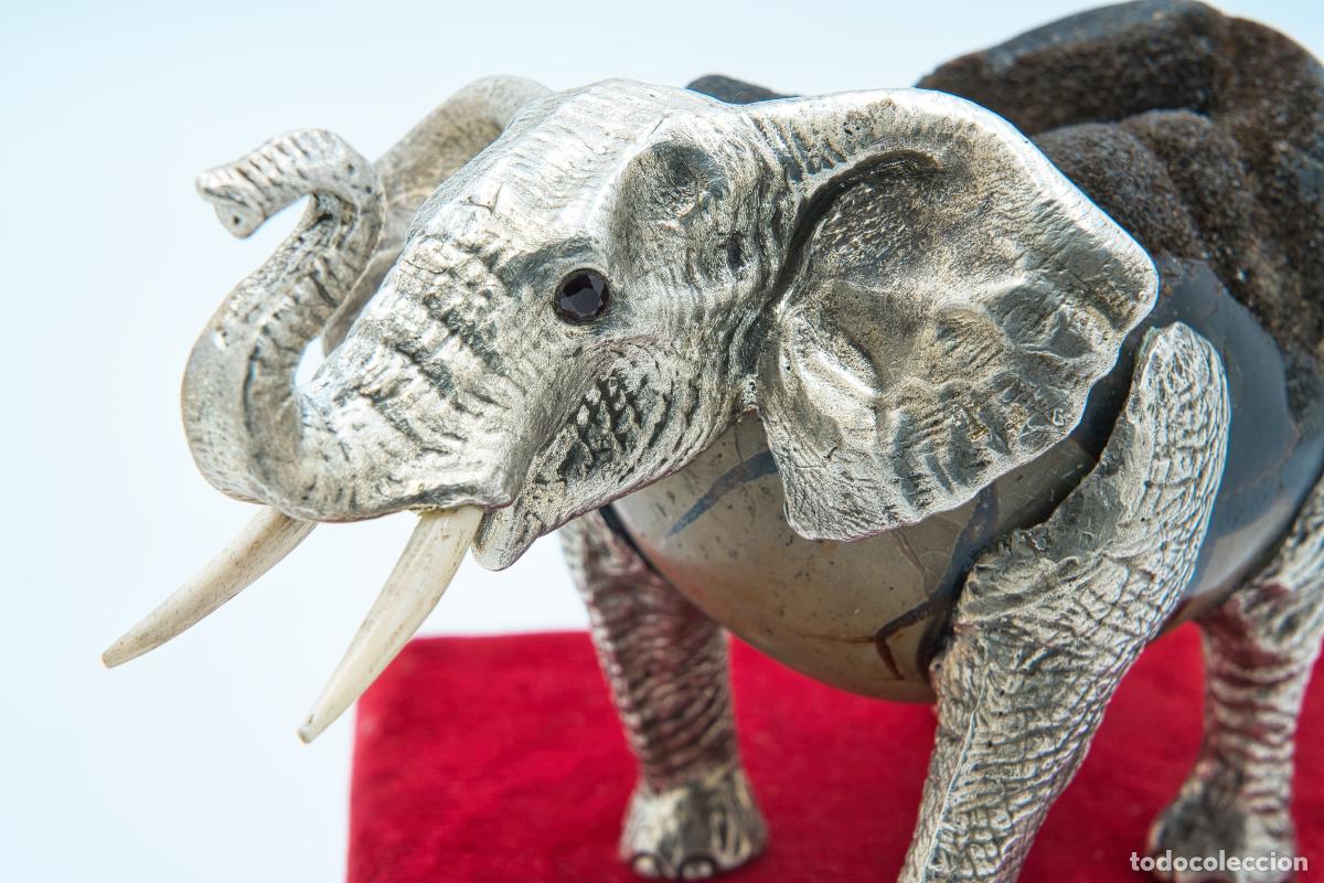 Antig&uuml;edades: Elefante de Piedra Plateada - Foto 7