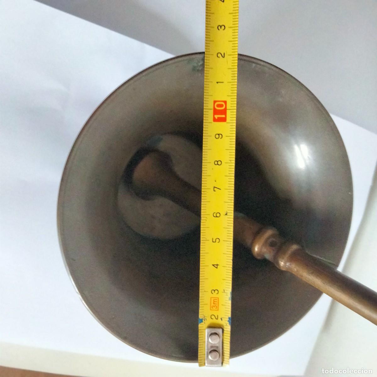 Antig&uuml;edades: ref. A1 Antiguo mortero ,almirez de bronce con su maja - Foto 14