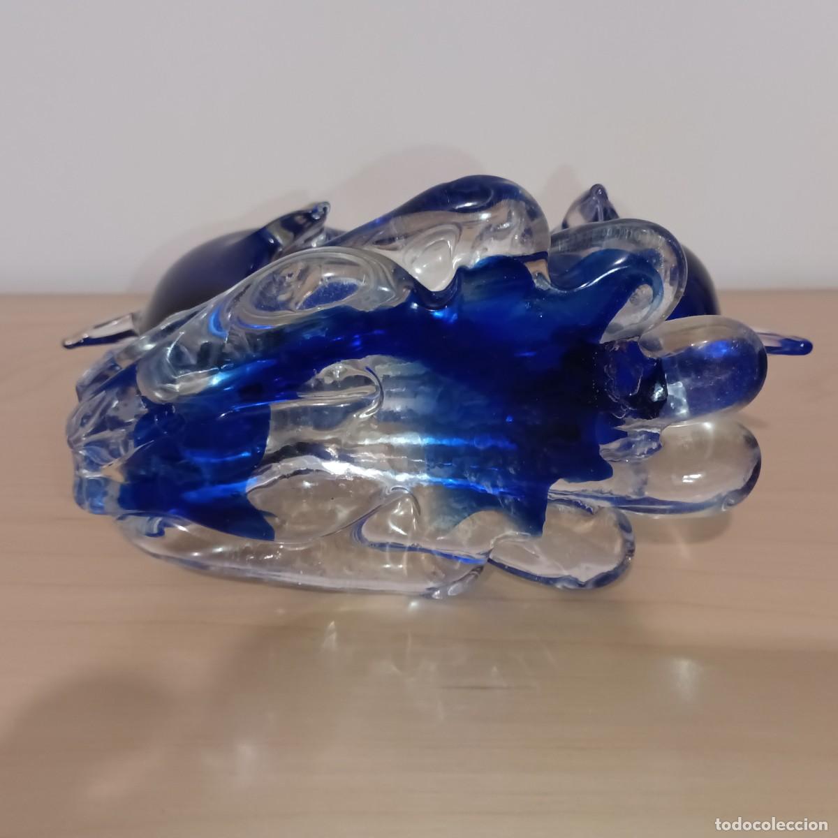 Antig&uuml;edades: DELFINES EN COLOR AZUL CRISTAL DE MURANO - Foto 9