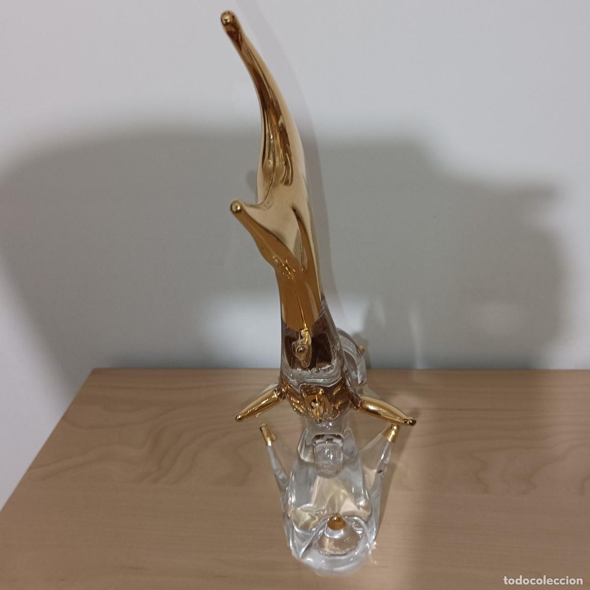 Antig&uuml;edades: TIBURON DORADO EN CRISTAL DE MURANO - Foto 9