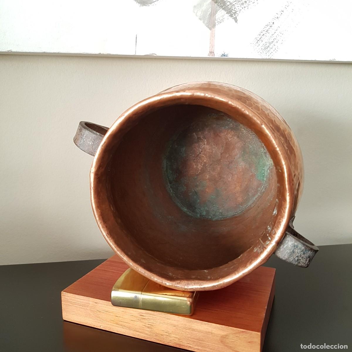 Antig&uuml;edades: OLLA PEROL DE COBRE CON ASAS DE HIERRO. - Foto 5