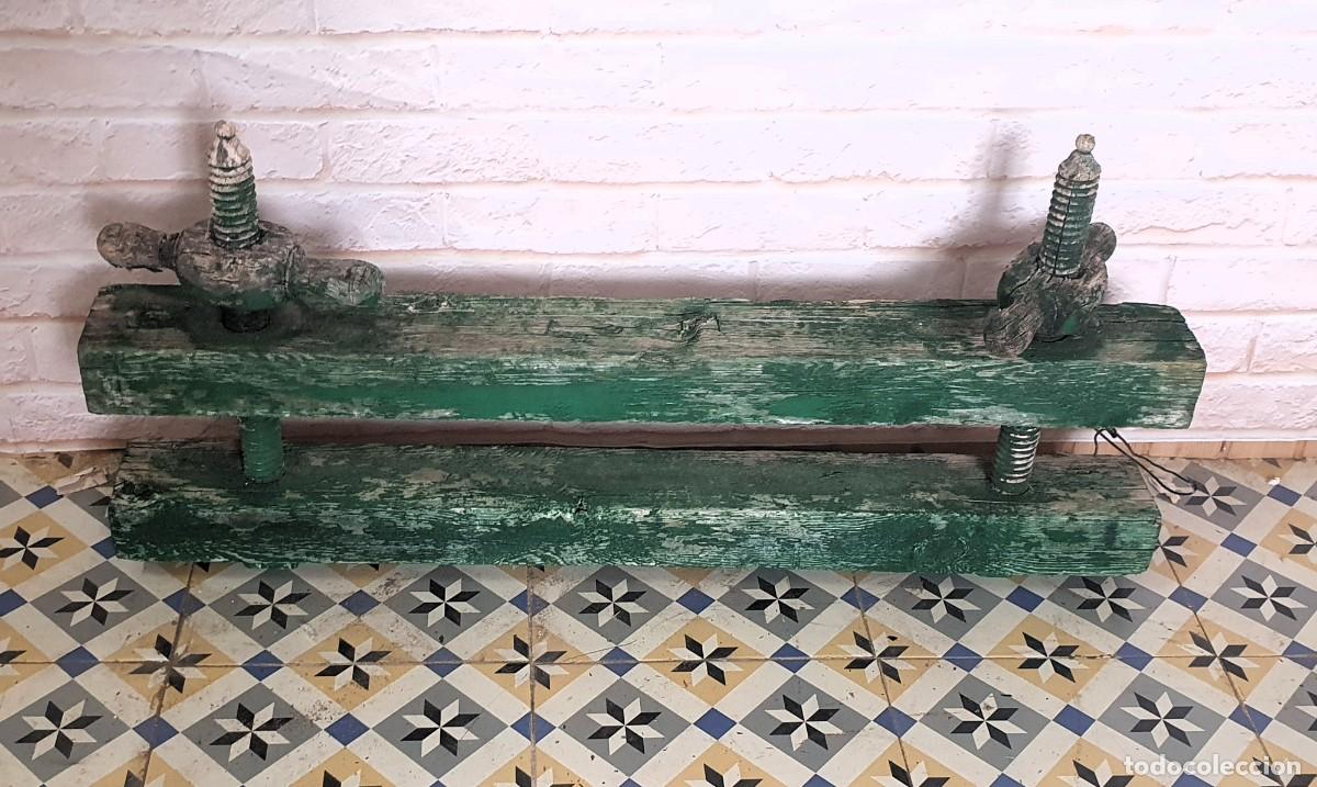 Antig&uuml;edades: Antigua prensa de madera - Foto 2