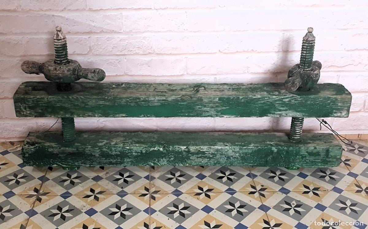 Antig&uuml;edades: Antigua prensa de madera - Foto 3