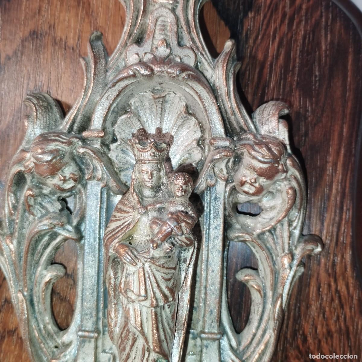 Antig&uuml;edades: BENDITERA MODERNISTA CON IMAGEN DE LA VIRGEN - Foto 4