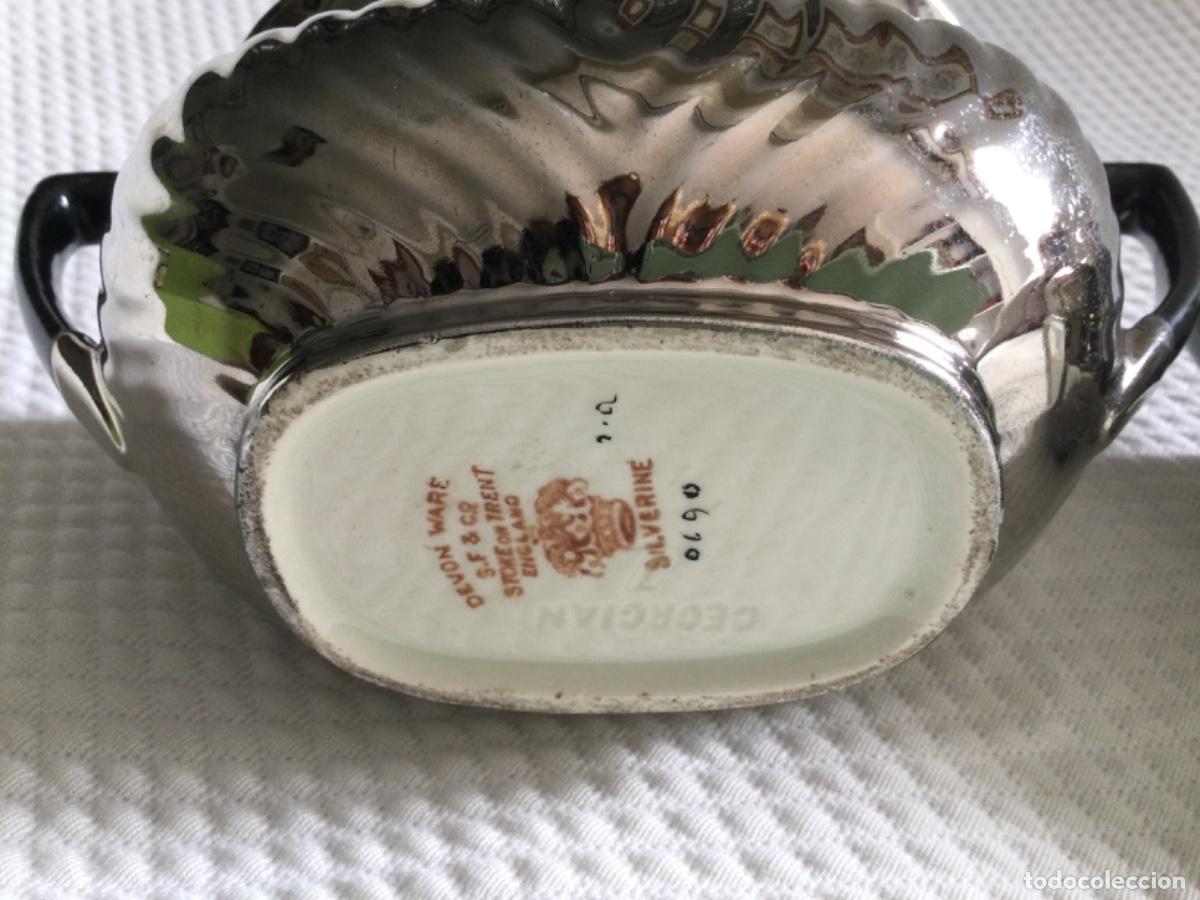 Antig&uuml;edades: Azucarero y jarrita DEVON WARE. SILVERINE. England. - Foto 4