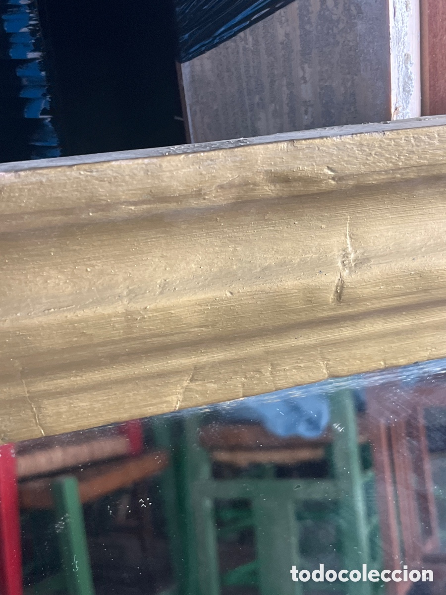 Antig&uuml;edades: Espejo de madera policromado - Foto 3
