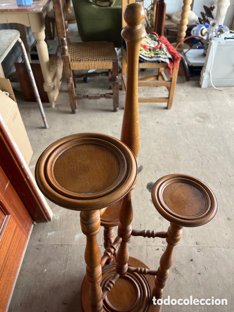 Antig&uuml;edades: Pedestal de madera de estilo thonet - Foto 2