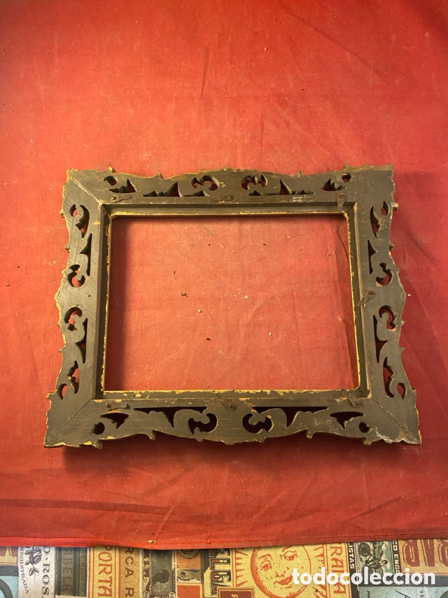 Antig&uuml;edades: Marco madera antigua siglo XIX - Foto 3
