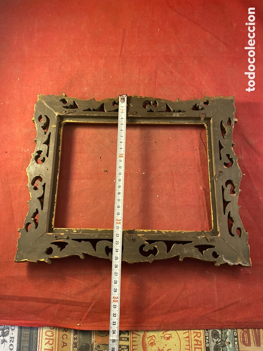 Antig&uuml;edades: Marco madera antigua siglo XIX - Foto 5