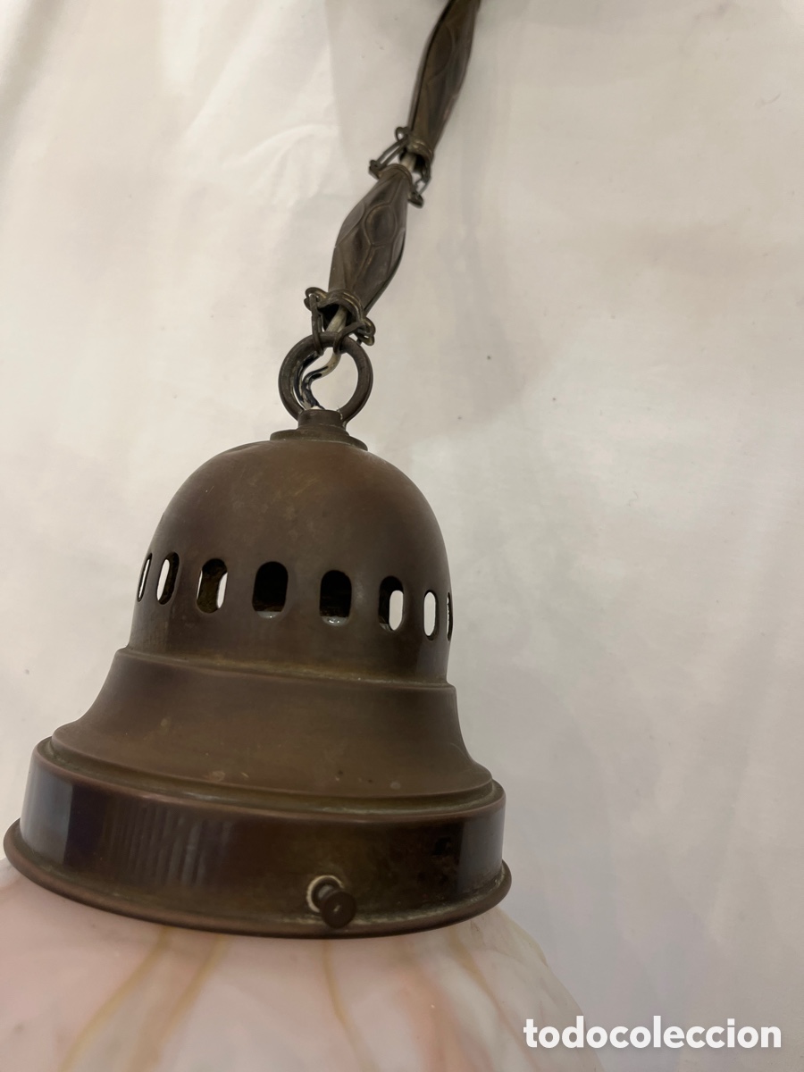 Antig&uuml;edades: L&aacute;mpara farol techo Art deco - Foto 4