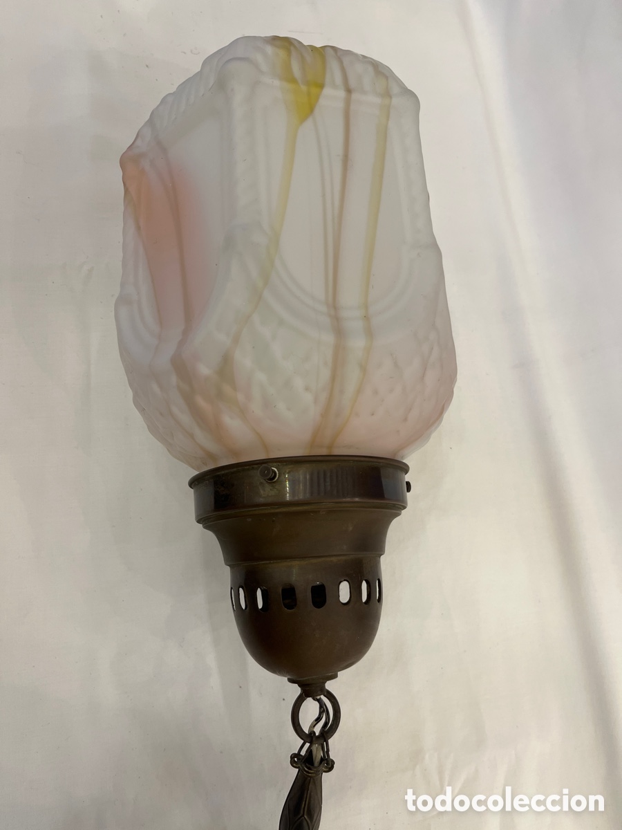 Antig&uuml;edades: L&aacute;mpara farol techo Art deco - Foto 6