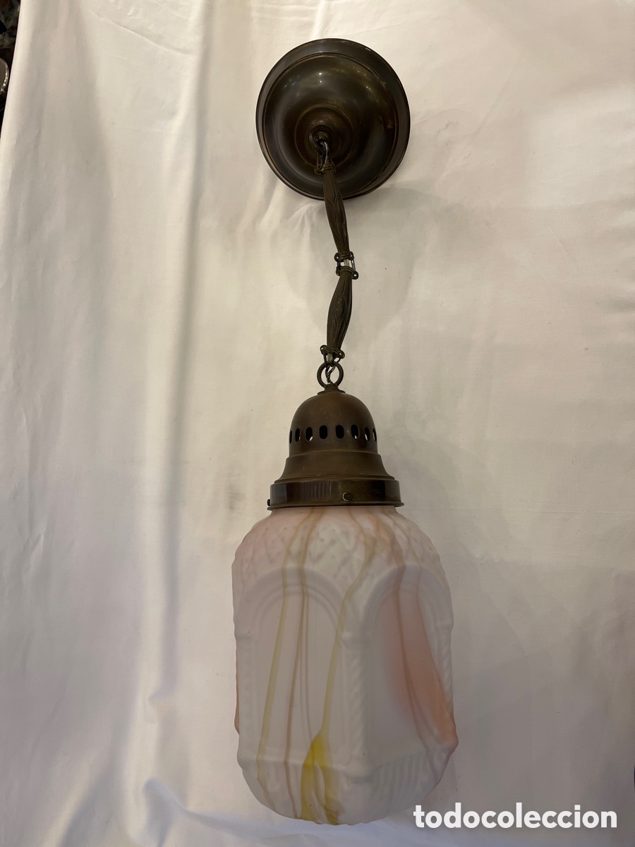 Antig&uuml;edades: L&aacute;mpara farol techo Art deco - Foto 1