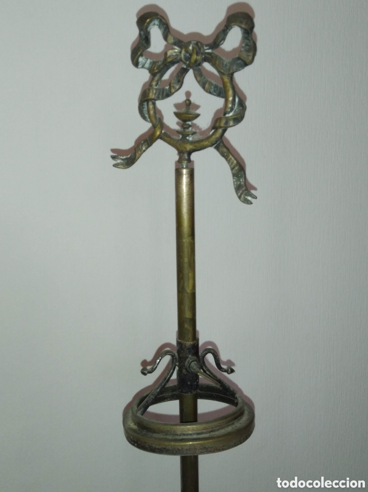 Antig&uuml;edades: L&aacute;mpara antigua de metal - Foto 3