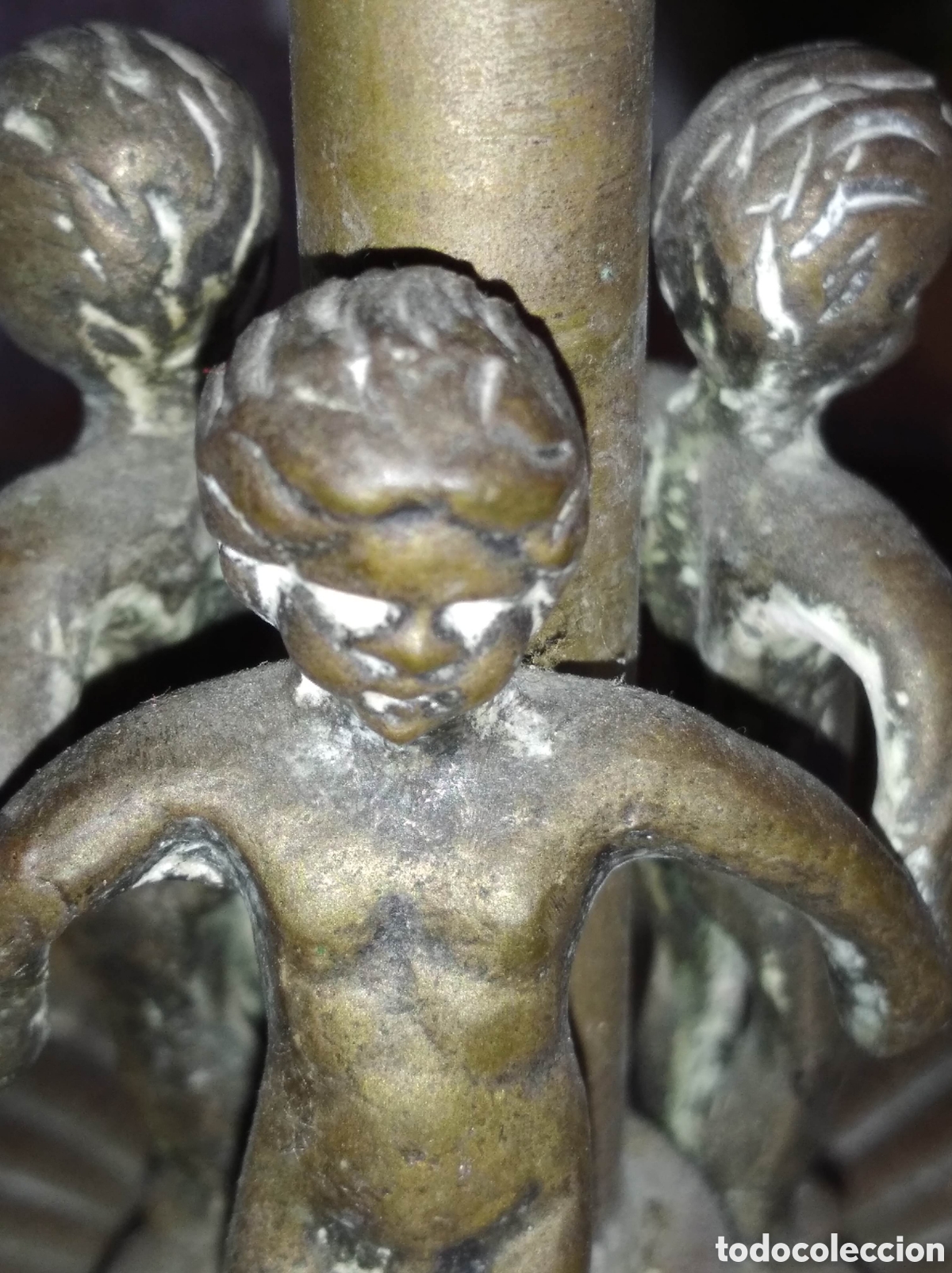 Antig&uuml;edades: L&aacute;mpara antigua de metal - Foto 13