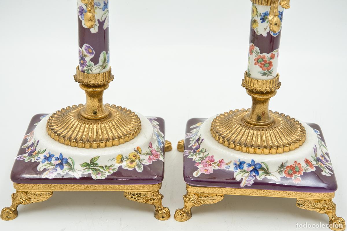 Antig&uuml;edades: Par de Candelabros - Foto 7