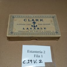 Antigüedades: CAJA CLARK DE ALGODON LASO MADEJAS N.25/491