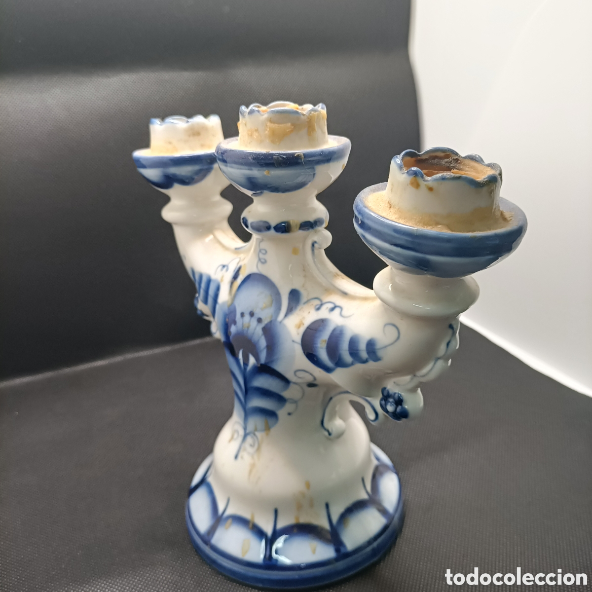 Antig&uuml;edades: Candelabro GZHEL ( Rusia ) - Foto 2