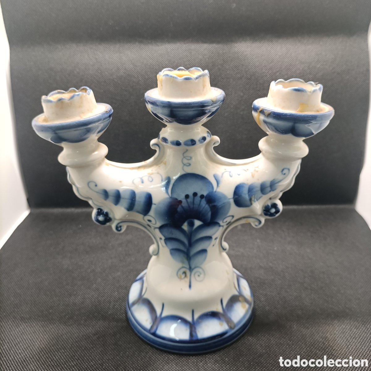 Antig&uuml;edades: Candelabro GZHEL ( Rusia ) - Foto 1