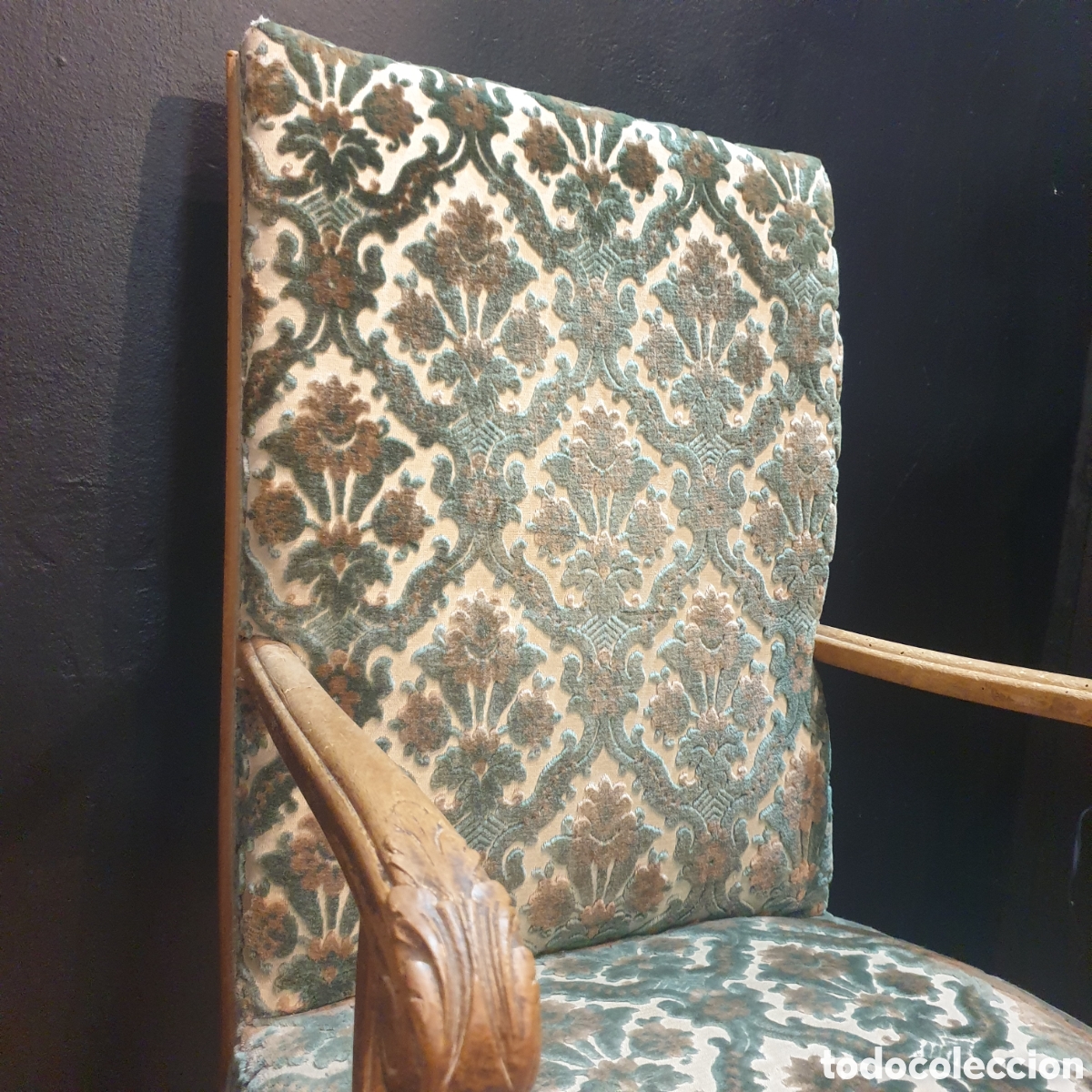Antig&uuml;edades: Antiguo sill&oacute;n tapizado - Foto 5