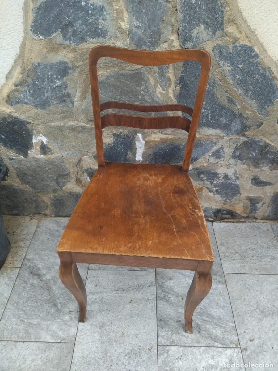 Antig&uuml;edades: Antigua silla de madera noble. - Foto 3
