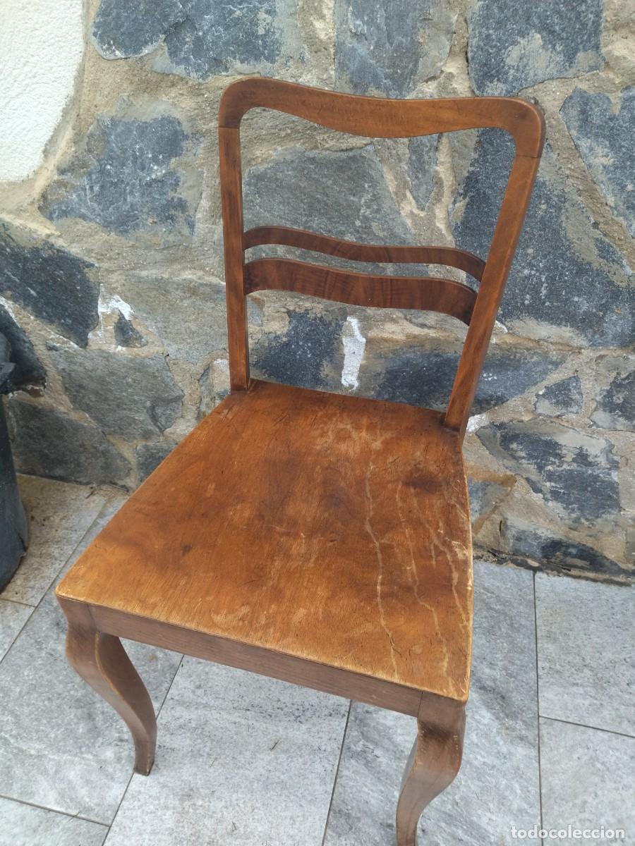 Antig&uuml;edades: Antigua silla de madera noble. - Foto 4