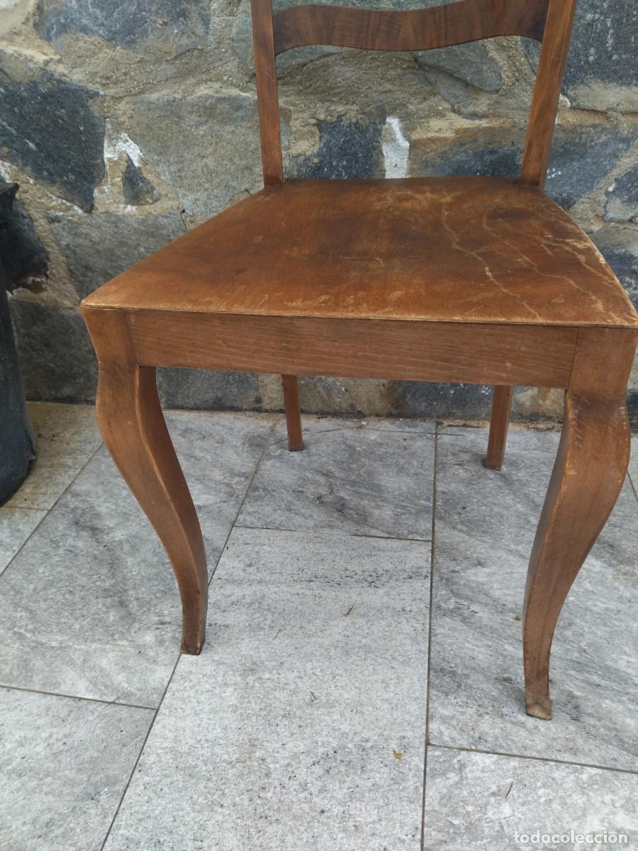 Antig&uuml;edades: Antigua silla de madera noble. - Foto 6