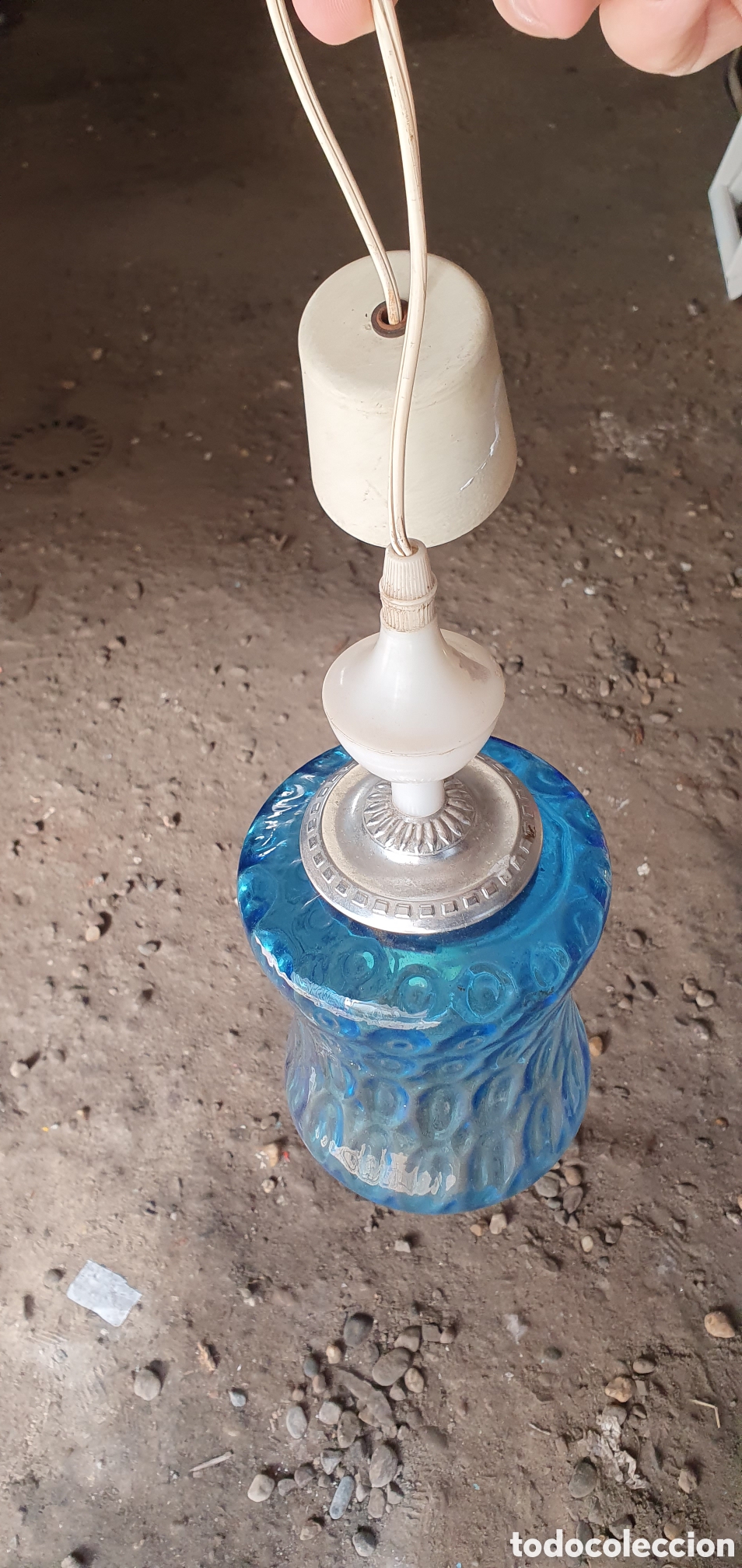 Antig&uuml;edades: LAMPARA DE CRISTAL VINTAGE - Foto 3