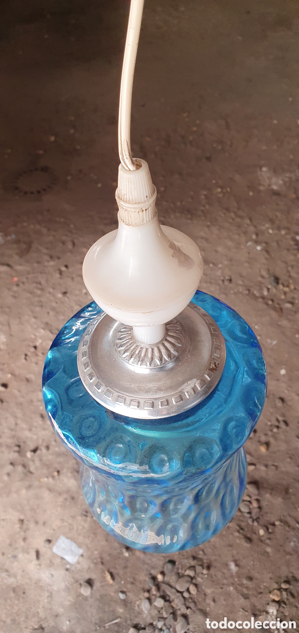 Antig&uuml;edades: LAMPARA DE CRISTAL VINTAGE - Foto 4